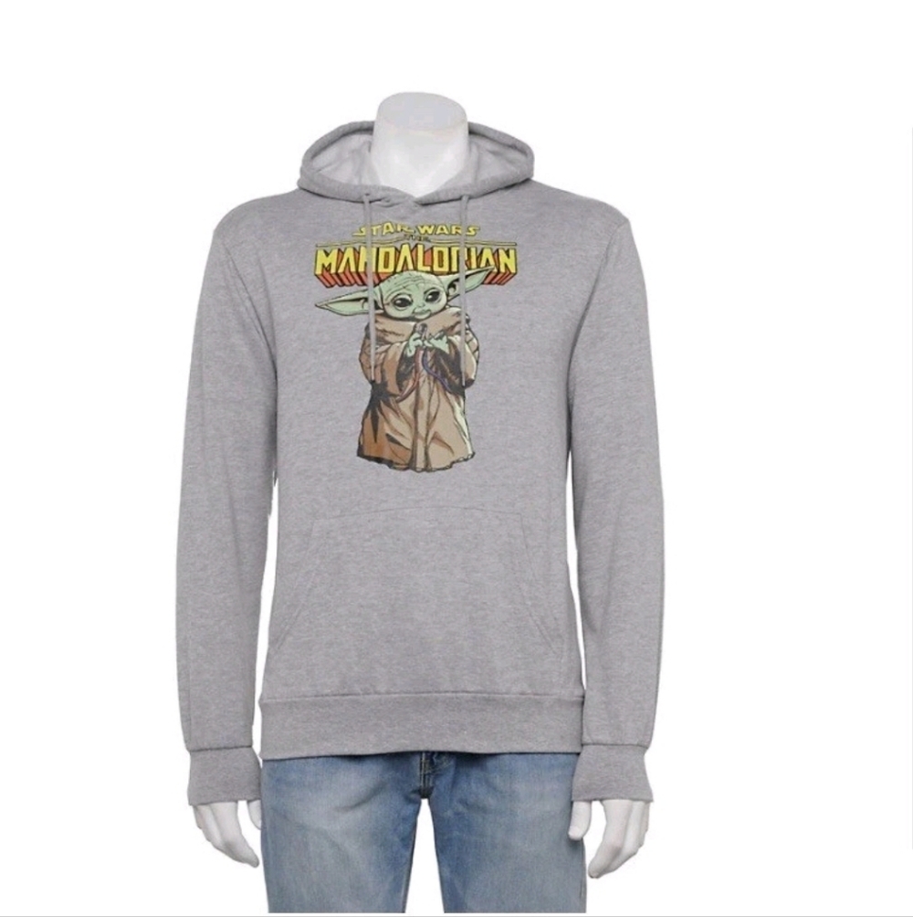Star Wars Grogu Mandalorian Hoodie - Men's Small OR Med 1 Each Left! BNWT $50